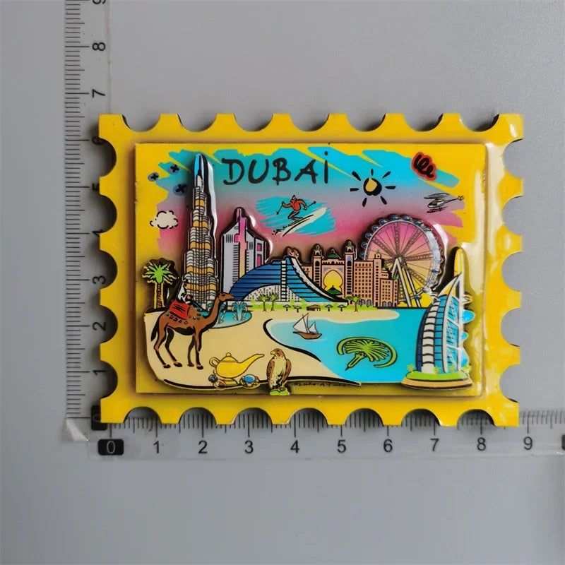 Norway IBIZA Barcelona Spain New York Seattle USA Saudi Dubai Barcelona Wooden Fridge Magnet  Home Decoration Gifts for Friends - Grand Goldman
