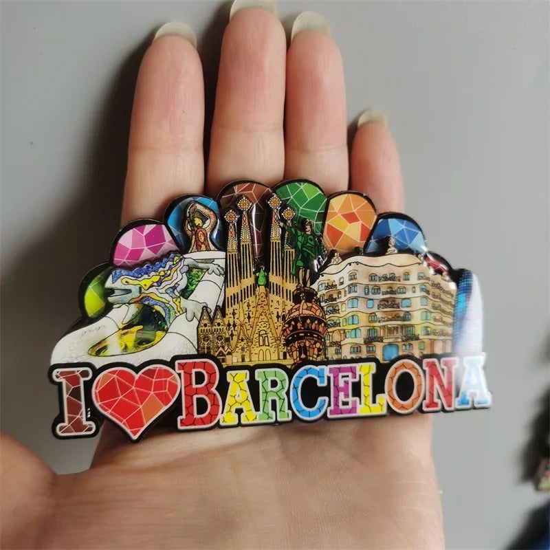 Norway IBIZA Barcelona Spain New York Seattle USA Saudi Dubai Barcelona Wooden Fridge Magnet  Home Decoration Gifts for Friends - Grand Goldman