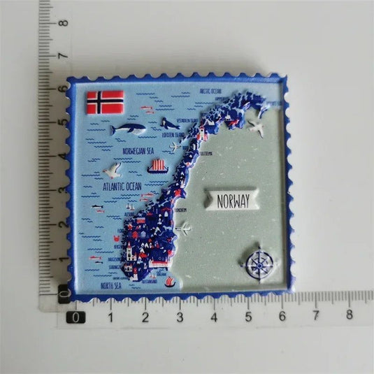 Norway Magnetic Refrigerator Sticker Nordic Cute Cartoon Animal Polar Bear Elk Fridge Magnets Nordkapp Travel Souvenir Decor - Grand Goldman