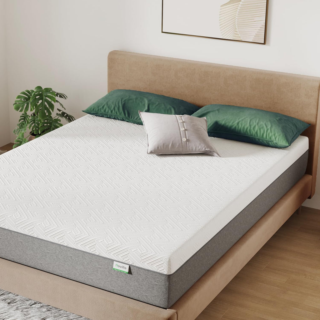 Novilla King Size Mattress, 12 Inch Gel Memory Foam King Mattress for Cool Night & Pressure Relief, Medium Plush Feel with Motion Isolating, Bliss - Grand Goldman