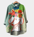 Women's Stretch Print Hawaiian Style Shirt