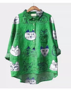 Women's Stretch Print Hawaiian Style Shirt