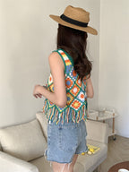 Women's Korean-style Crocheted Tassel Knitted Camisole