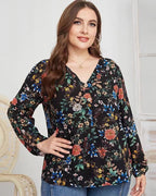 Fashion Plus Size Shirt Rayon Printed Women's Top