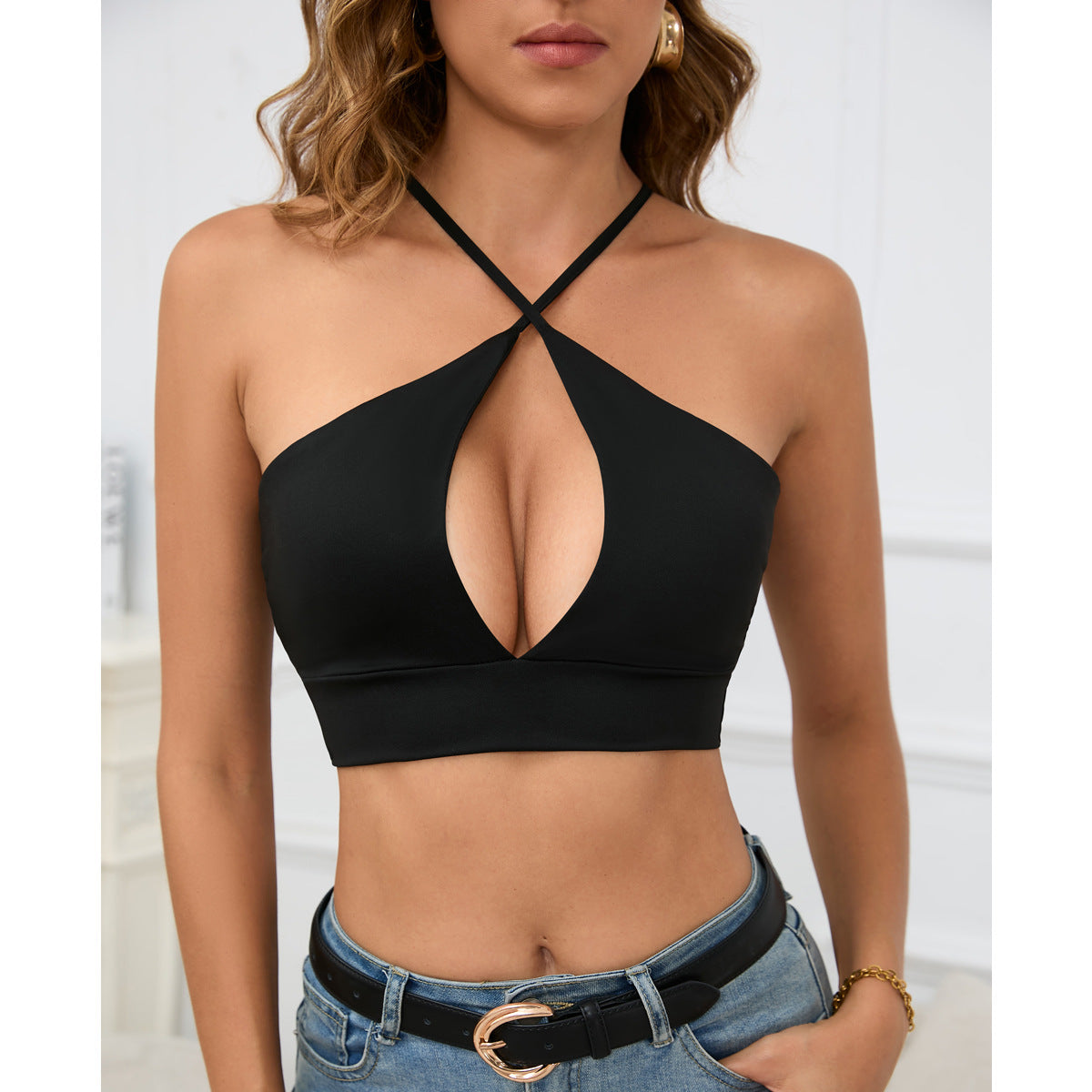 Udskæring Sling Sexet Sommer Top Til Kvinder