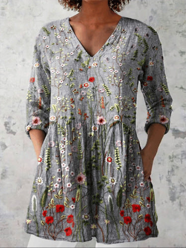 Women's Shirt Pocket Creative Fish Pattern Vacation Style Top