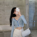 Sneaky Design Navel Short Design Temperament Slim Thin New Long Sleeve