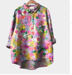 Women's Stretch Print Hawaiian Style Shirt