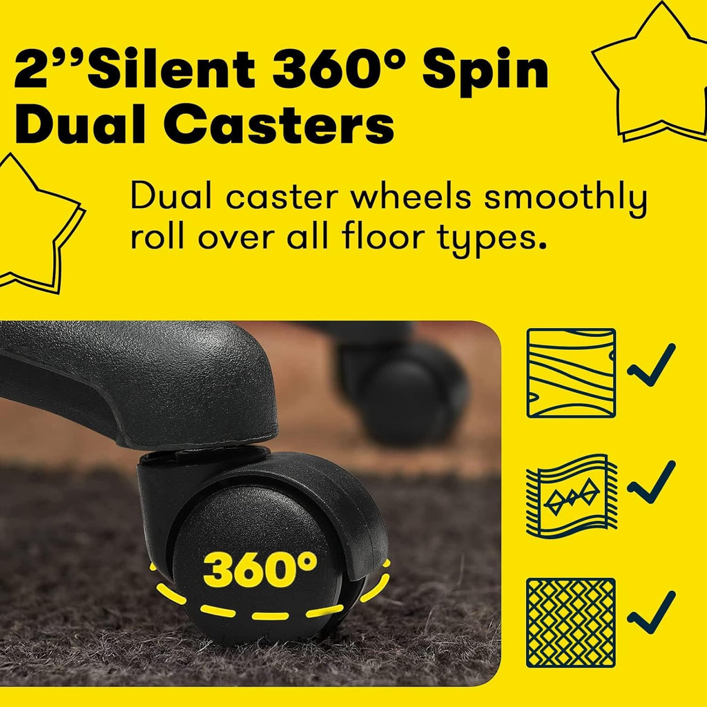 OFIKA Home Office Chair, 400LBS Big and Tall Chair Heavy Duty Design, Ergonomic High Back Cushion Lumbar Back Support, Computer Desk Chair, Adjustable Executive Leather Chair with Armrest - Grand Goldman