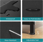 OLIXIS Dresser for Bedroom with 5 Drawers, Wide Chest of Drawers, Fabric Bedroom Dresser with Drawer Organizer, Storage Organizer Unit with Fabric Bins for Closet, Living Room, Hallway, Classic Black - Grand Goldman