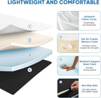 OLIXIS Tri-fold Memory Foam Mattress - 4 Inch Single Size Portable Floor Bed, Foldable Mat for Kids and Adults, Collapsible and Washable Cover with CertiPUR-US Certified, for Travel & Camping & Yoga - Grand Goldman