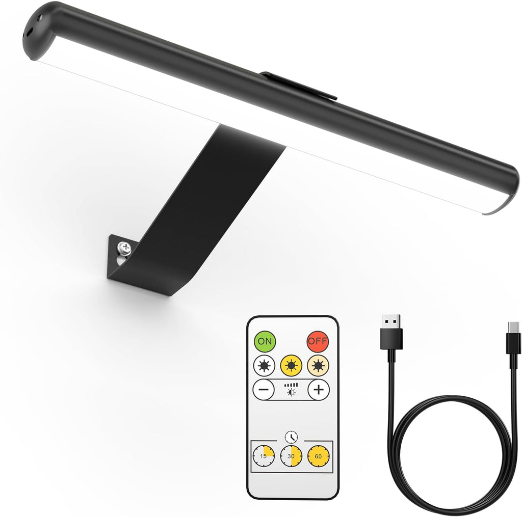 Olafus Wireless Picture Light Rechargeable Battery Operated, Remote Control Painting Lamp with Removable Tube, Infinitely Dimmable, Timer, Photo Frame Art Light, Gallery Display Wall Light, Gold - Grand Goldman