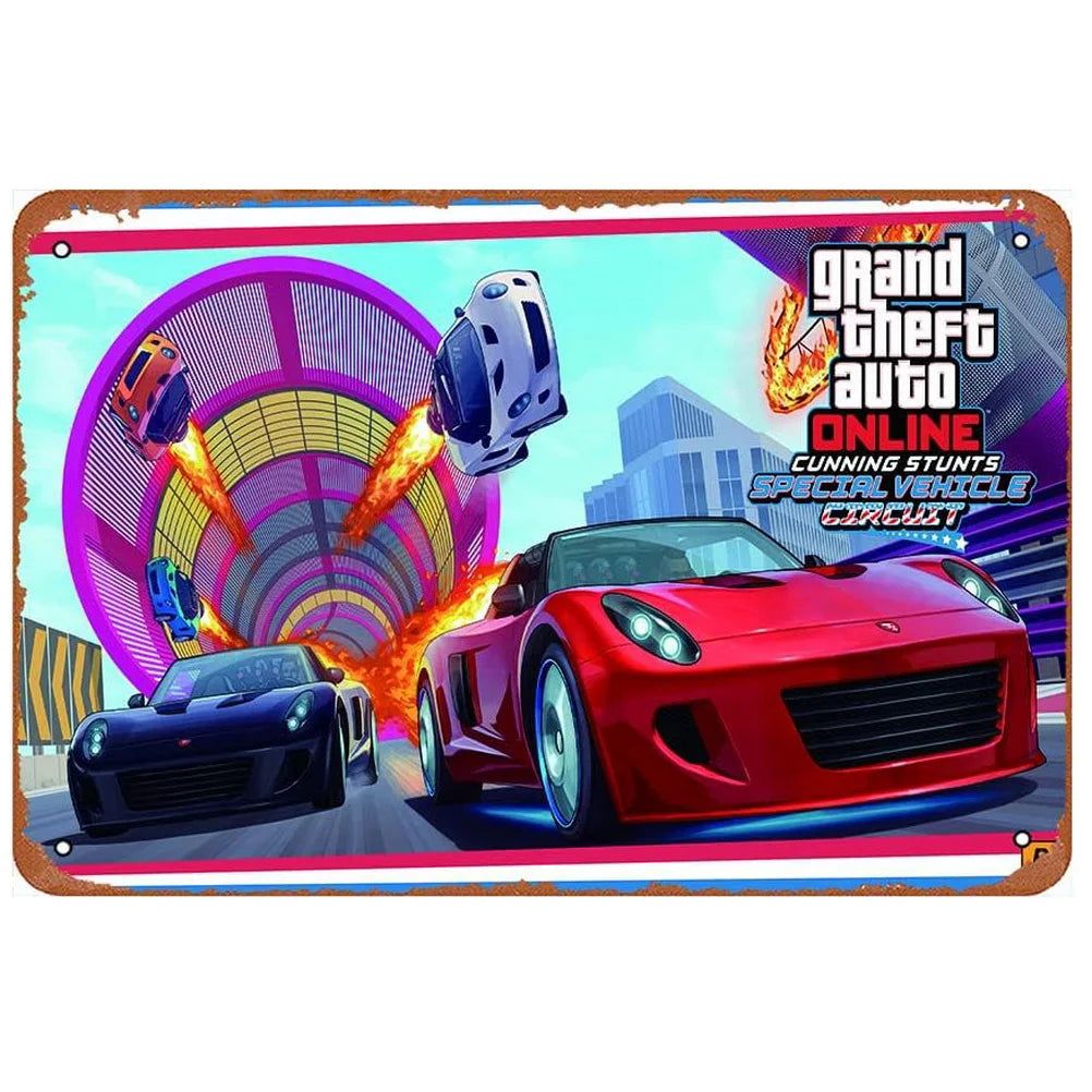 Old Movie Metal Tin Sign Catching Fire Vintage Plaque Plate Retro Wall Art Poster for Film Cafe Bar Pub Iron Painting Decoration - Grand Goldman