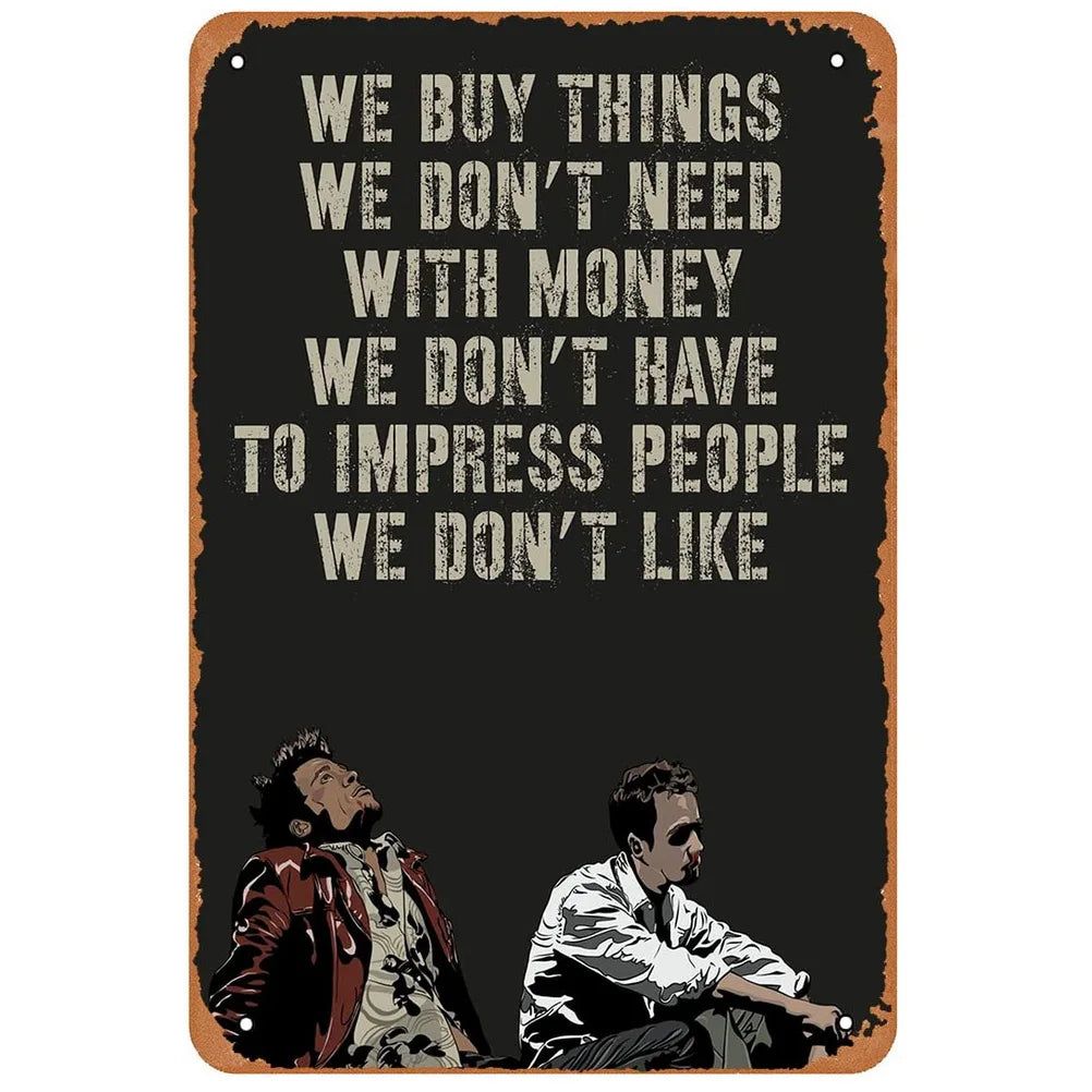 Old Movie Metal Tin Signs Buffy Mamma Mia Bad Boys Posters Plate Wall Decor for Film Home Bars Man Cave Cafe Clubs Garage Retro - Grand Goldman