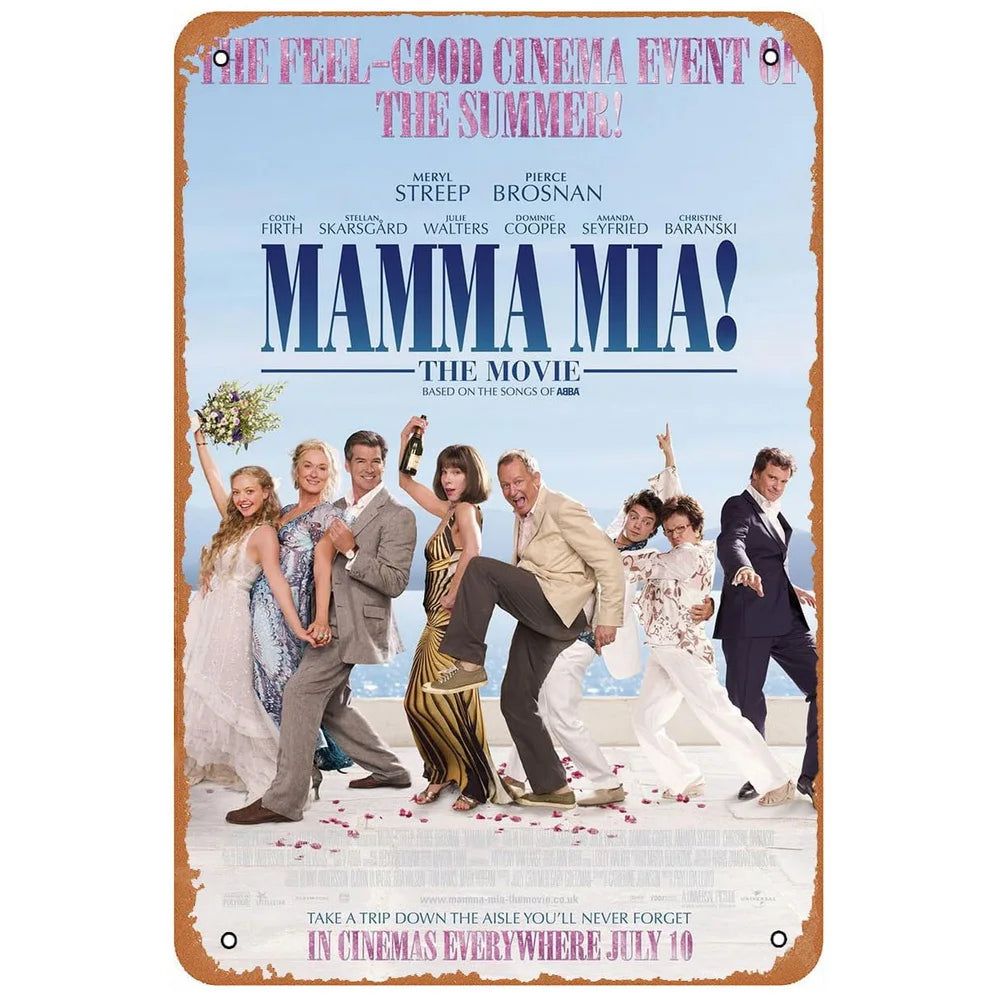 Old Movie Metal Tin Signs Buffy Mamma Mia Bad Boys Posters Plate Wall Decor for Film Home Bars Man Cave Cafe Clubs Garage Retro - Grand Goldman