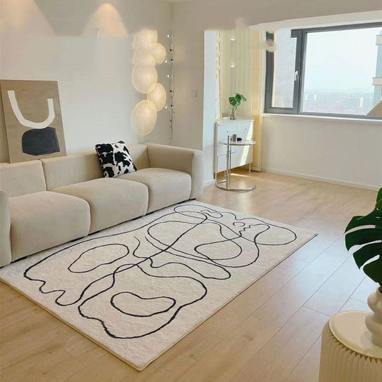 Original Design Rug Nordic Modern Abstract Plush - Grand Goldman