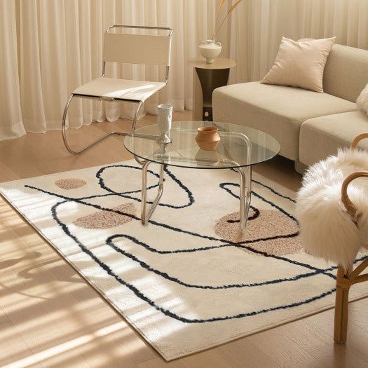 Original Design Rug Nordic Modern Abstract Plush - Grand Goldman