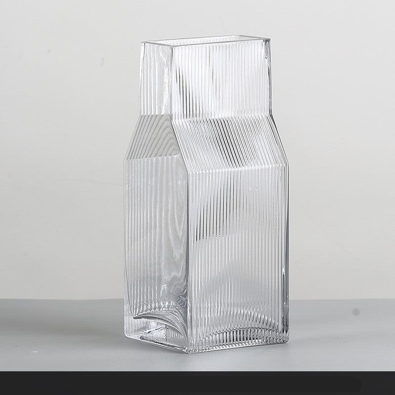 Ornaments Porch Flower Arrangement Transparent Glass Vase Dried Flower Vase Decoration - Grand Goldman