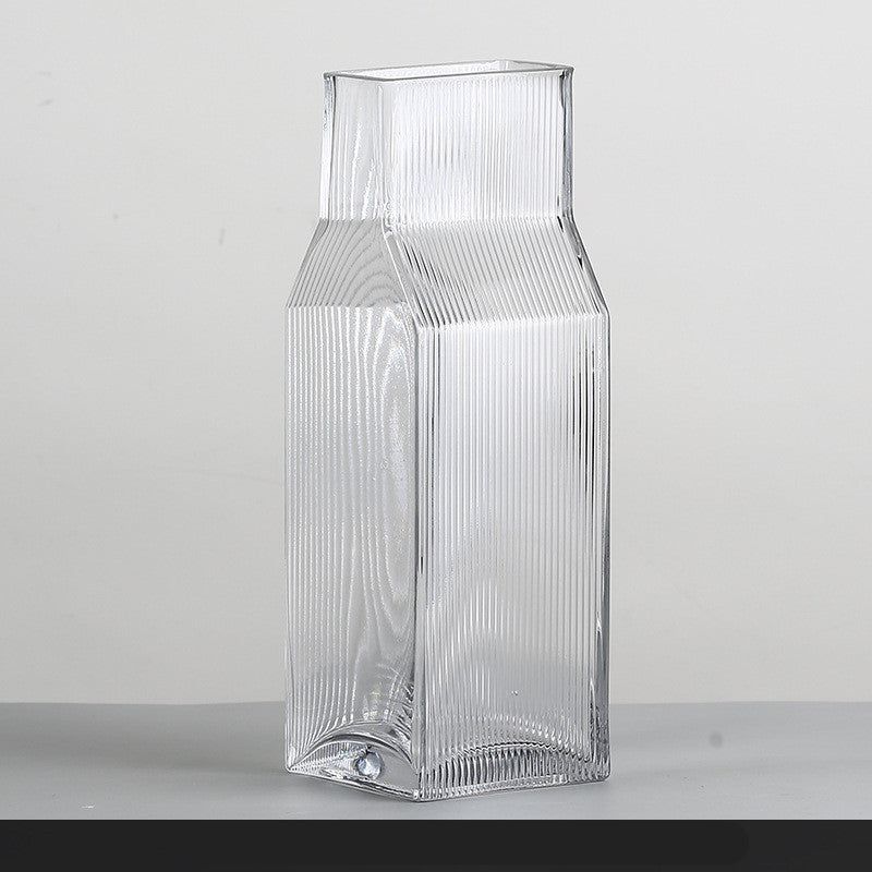 Ornaments Porch Flower Arrangement Transparent Glass Vase Dried Flower Vase Decoration - Grand Goldman