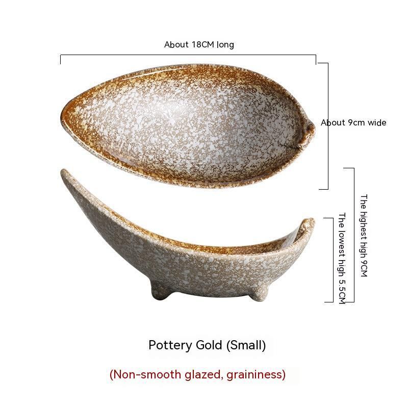 Tripod Angle Disc Creative Tableware Ceramic Plate Disc Plate Restaurant Matching Tableware Set - Grand Goldman