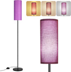 PARTPHONER Floor Lamp for Living Room, Modern Standing Lamps with Lampshade, Minimalist Tall Lamp with Foot Switch for Living Room, Bedroom, Kids Room, Office(Bulb Not Included) - Grand Goldman