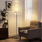 PARTPHONER Floor Lamp for Living Room, Modern Standing Lamps with Lampshade, Minimalist Tall Lamp with Foot Switch for Living Room, Bedroom, Kids Room, Office(Bulb Not Included) - Grand Goldman