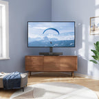 PERLESMITH Swivel Universal TV Stand/Base - Table Top TV Stand for 32-60 inch LCD LED TVs - Height Adjustable TV Mount Stand with Tempered Glass Base, VESA 400x400mm,Holds up to 88lbs PSTVS09 - Grand Goldman