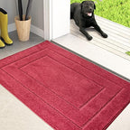 PURRUGS Dirt Trapper Door Mat 24" x 35.5", Non-Slip/Skid Machine Washable Entryway Rug, Dog Door Mat, Super Absorbent Welcome Mat for Muddy Wet Shoes and Paws, Charcoal - Grand Goldman