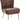 PU Leather Accent Chair Set of 2 Comfy Living Room Chair Armless Slipper Chair Mid Century Side Chair Single Sofa Chair with Golden Legs Wingback for Bedroom Guest Room- Brown - Grand Goldman