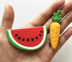 PVC Fridge Magnet Fruit and Vegetable Baby Early Education Color Cognitive Magnetic Black Whiteboard Sticker Magnet Gifts - Grand Goldman