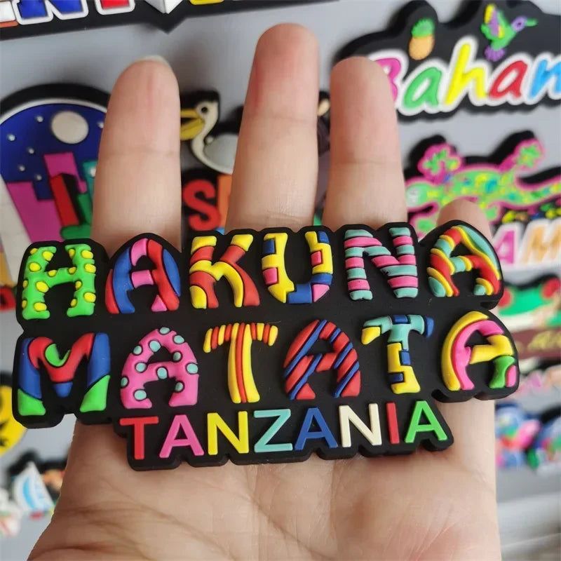 PVC Fridge Magnets Aruba Panama Punta Cana Puerto Rico Las Vegas Finland Argentina Mexico Jamaica Chile Greece Ukraine Stickers - Grand Goldman