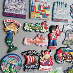 PVC Fridge Magnets Copenhage Denmark USA Paris France Fiji Islands Argentina Switzerland London Puerto Rico Bahamas Germany - Grand Goldman