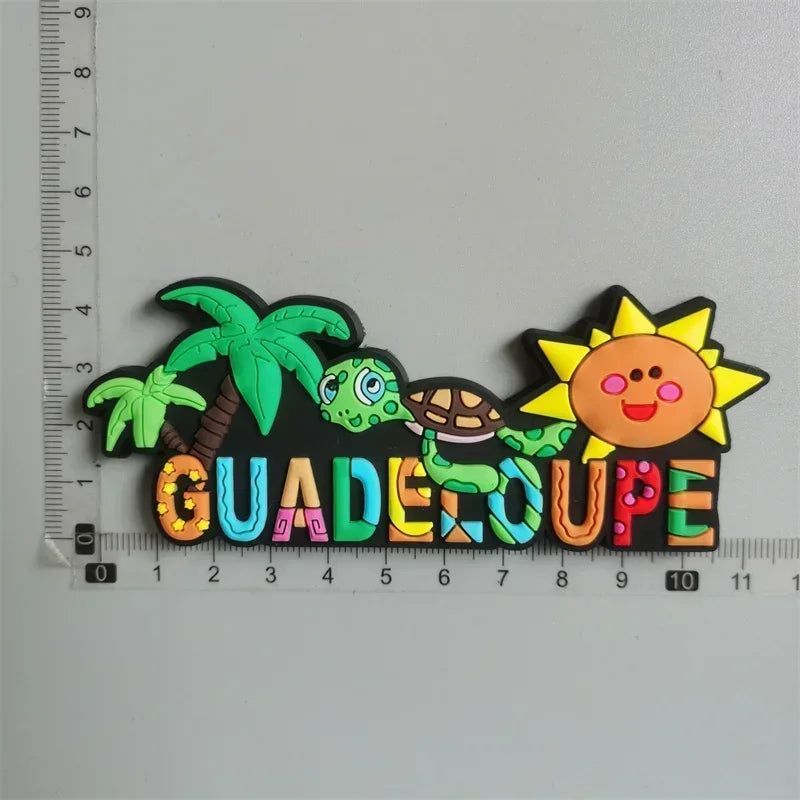 PVC Fridge Magnets Puerto Rico Portugal Switzerland TexasUSA Germany London Chile Pisa Travel Australia Souvenir Fridge Sticker - Grand Goldman