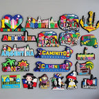 PVC Fridge Magnets Tanzania New York Bahamas Antigua Dubai Venezvela Puerto Rico Ottawa Argentina Santiago Chile Fridge Sticker - Grand Goldman