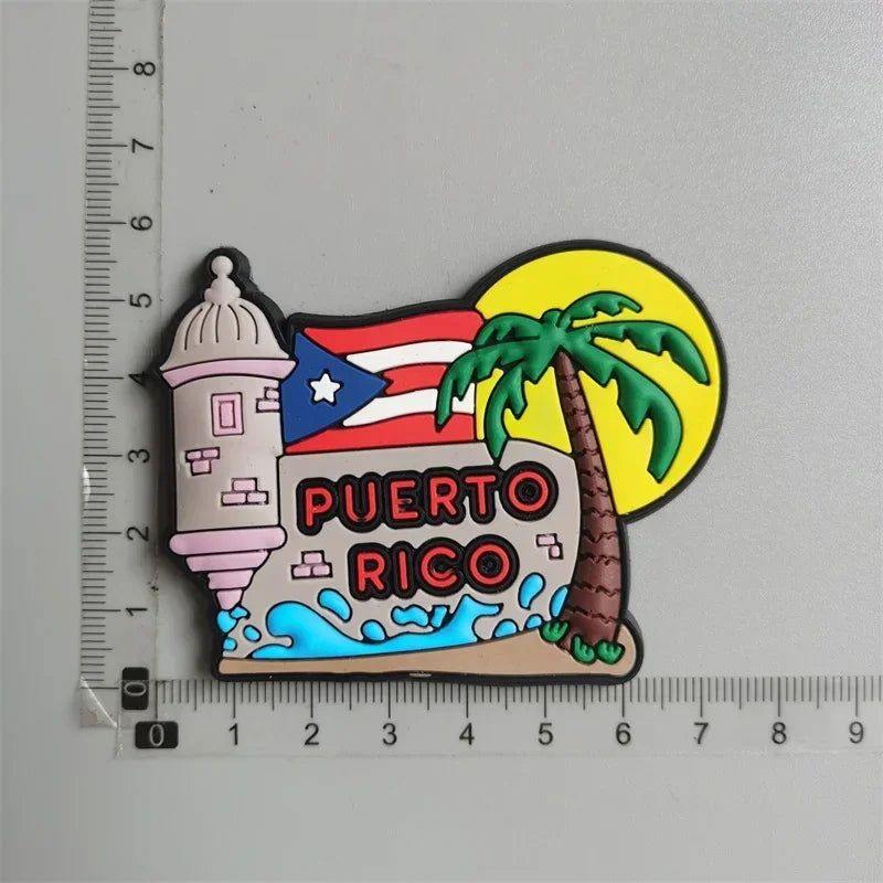 PVC Fridge Magnets Tanzania New York Bahamas Antigua Dubai Venezvela Puerto Rico Ottawa Argentina Santiago Chile Fridge Sticker - Grand Goldman