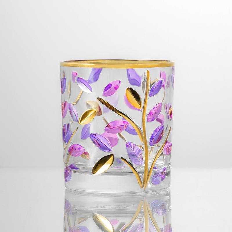 Painted Drink Milk Whiskey Wine Glass - Grand Goldman