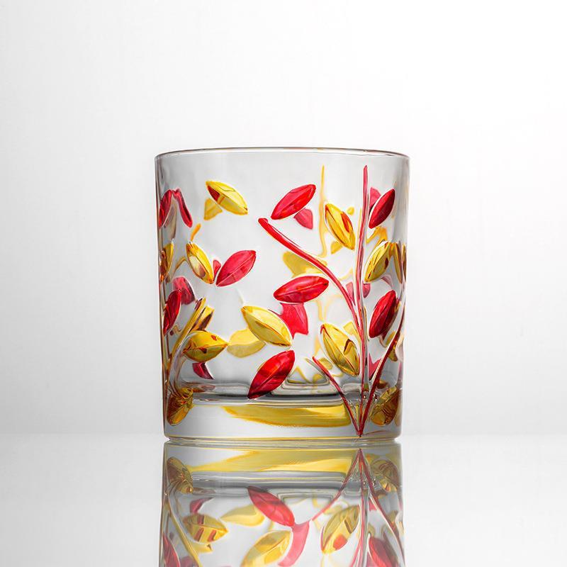 Painted Drink Milk Whiskey Wine Glass - Grand Goldman