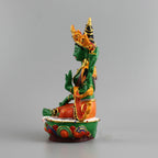Painted Green Tara Buddha Statue Resin Craft Ornament - Grand Goldman