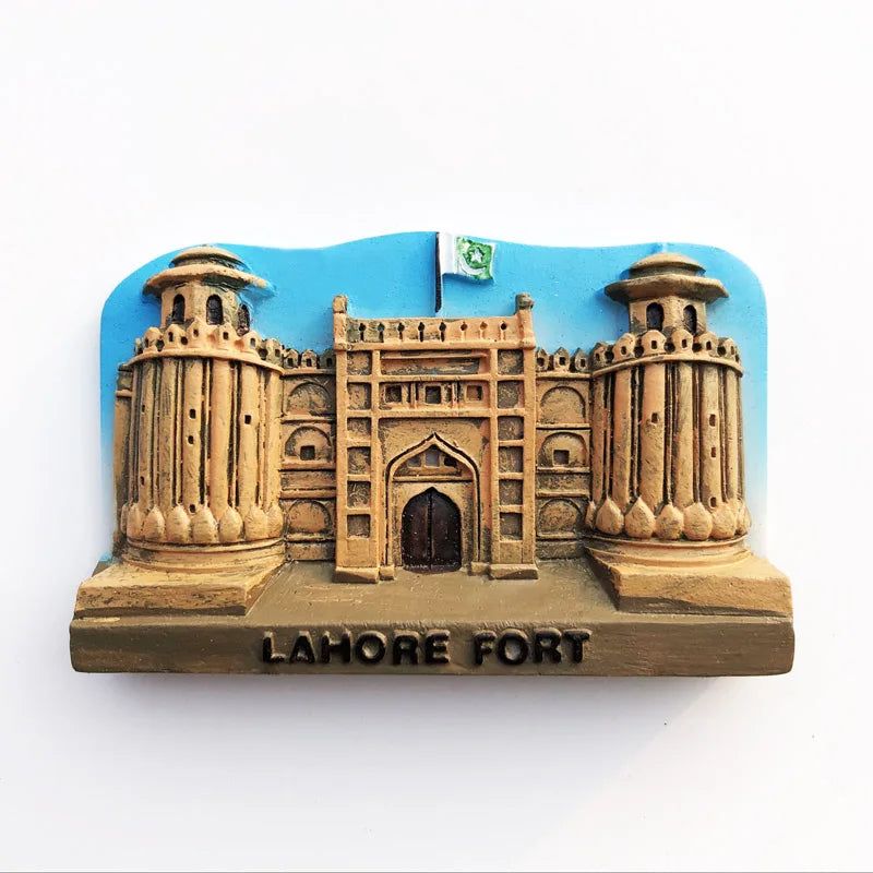 Pakistan Fridge Magnets World Cultural Heritage Lahore Fort Castle Tourist Souvenir Crafts Magnetic Sticker Refrigerator Magnets - Grand Goldman