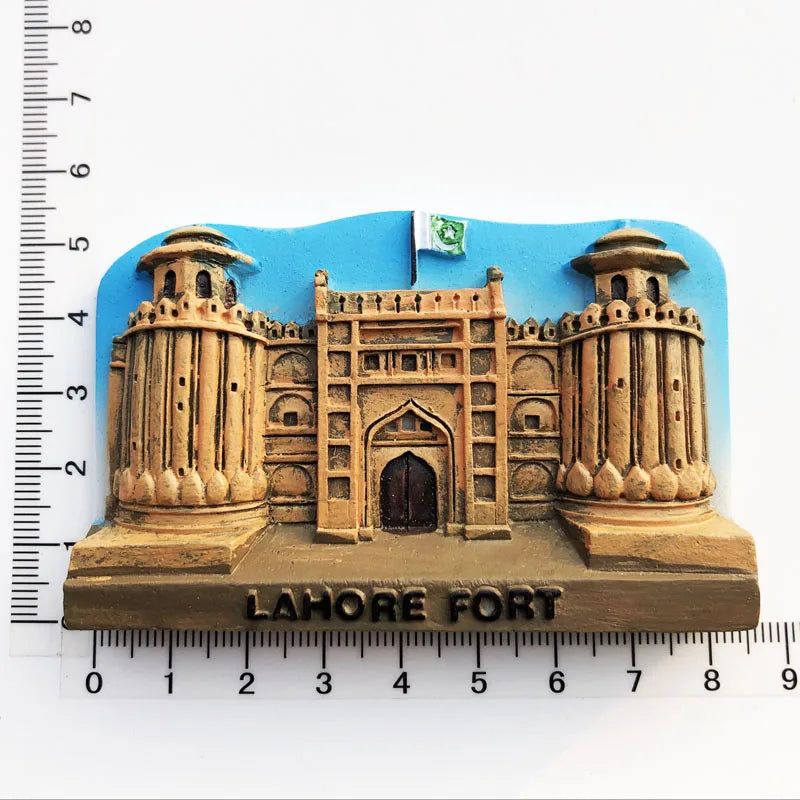 Pakistan Fridge Magnets World Cultural Heritage Lahore Fort Castle Tourist Souvenir Crafts Magnetic Sticker Refrigerator Magnets - Grand Goldman
