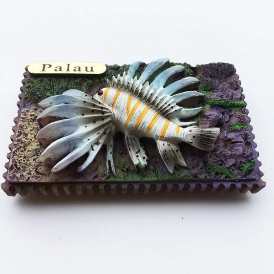 Palau Fridge Magnets Tourist Souvenirs 3D Stereo Tropical Lionfish Sea Turtle Magnetic Refrigerator Stickers Decoration Gifts - Grand Goldman