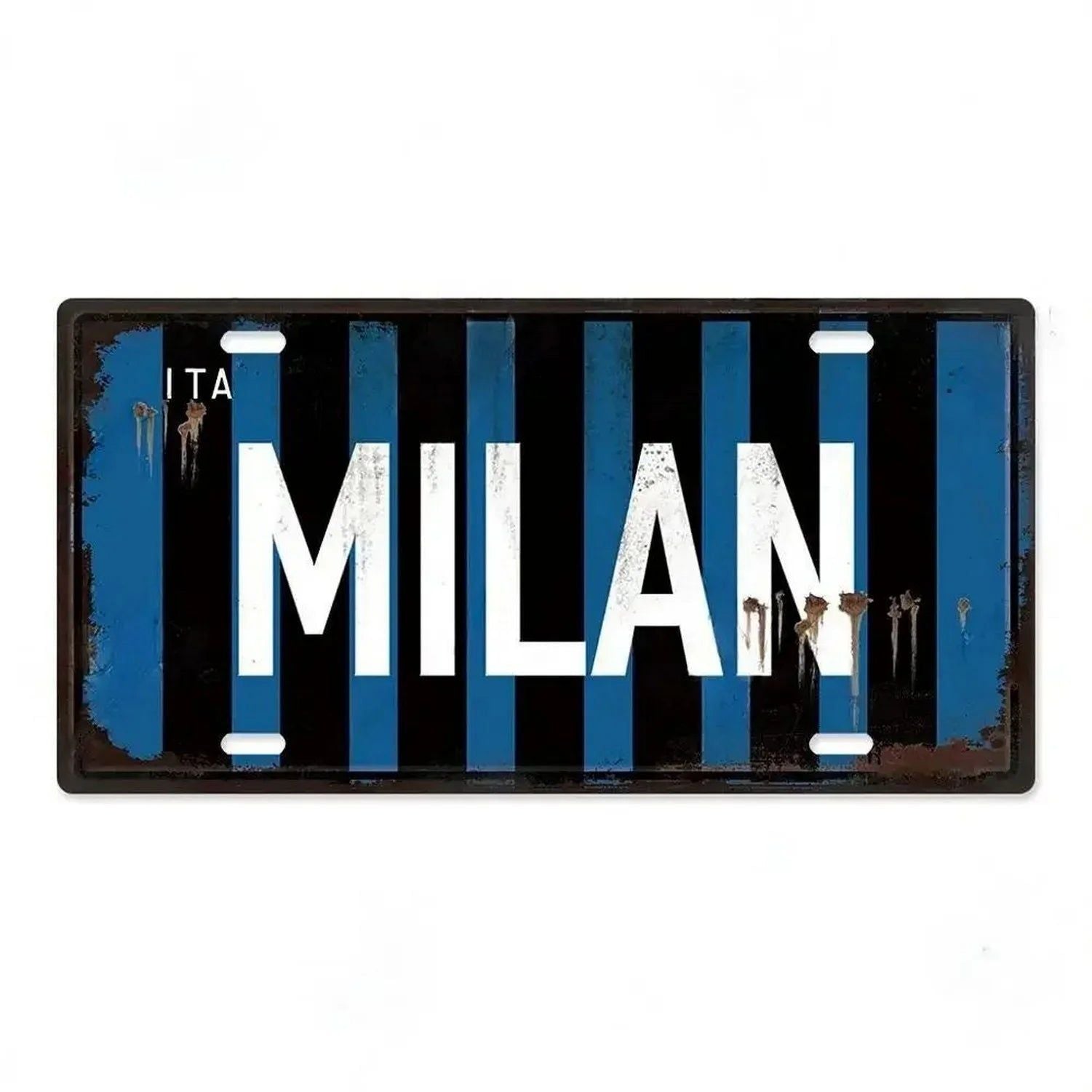 Paris Madrio Milan Munich Metal Tin Signs Vintage Plaque Auto License Plate Embossed Tag Garage Bars Pubs Clubs Home Wall Decor - Grand Goldman