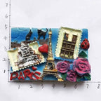 Paris Souvenir Eiffel Tower Fridge Magnets French Provence Tourist Landmark Magnetic Stickers Decoration on The Fridge Gift - Grand Goldman
