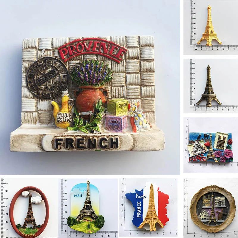 Paris Souvenir Eiffel Tower Fridge Magnets French Provence Tourist Landmark Magnetic Stickers Decoration on The Fridge Gift - Grand Goldman