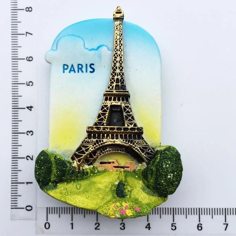 Paris Souvenir Eiffel Tower Fridge Magnets French Provence Tourist Landmark Magnetic Stickers Decoration on The Fridge Gift - Grand Goldman