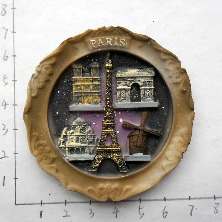 Paris Souvenir Eiffel Tower Fridge Magnets French Provence Tourist Landmark Magnetic Stickers Decoration on The Fridge Gift - Grand Goldman