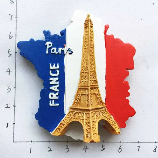 Paris Souvenir Eiffel Tower Fridge Magnets French Provence Tourist Landmark Magnetic Stickers Decoration on The Fridge Gift - Grand Goldman
