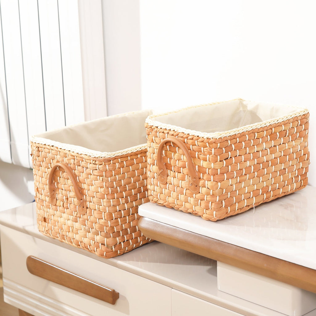 Pastoral Straw Storage Basket Japanese Storage - Grand Goldman