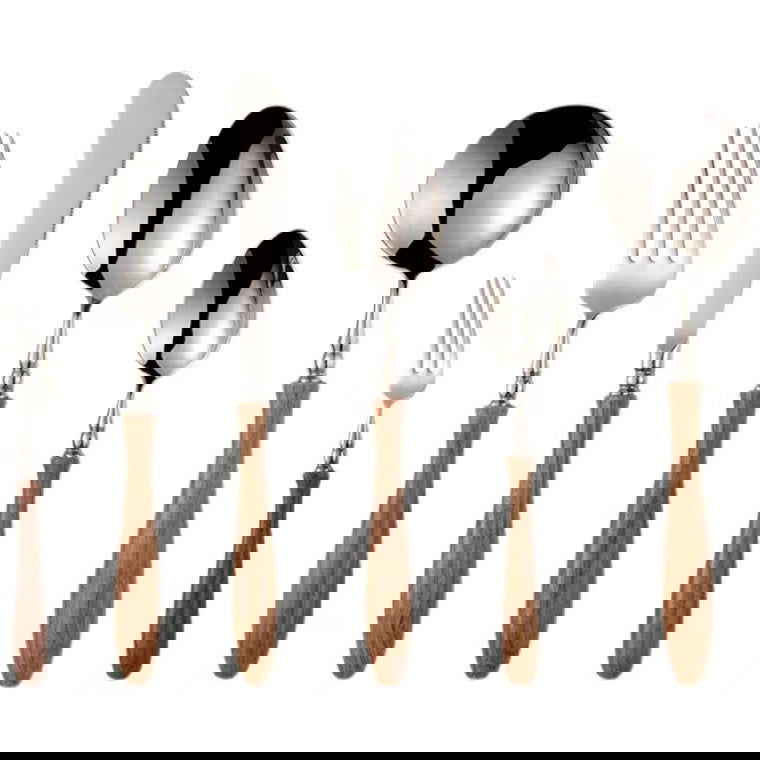 Pear Original Wood Handle Tableware 304 Stainless Steel Western Steak Knife And Fork Spoon - Grand Goldman