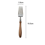 Pear Original Wood Handle Tableware 304 Stainless Steel Western Steak Knife And Fork Spoon - Grand Goldman